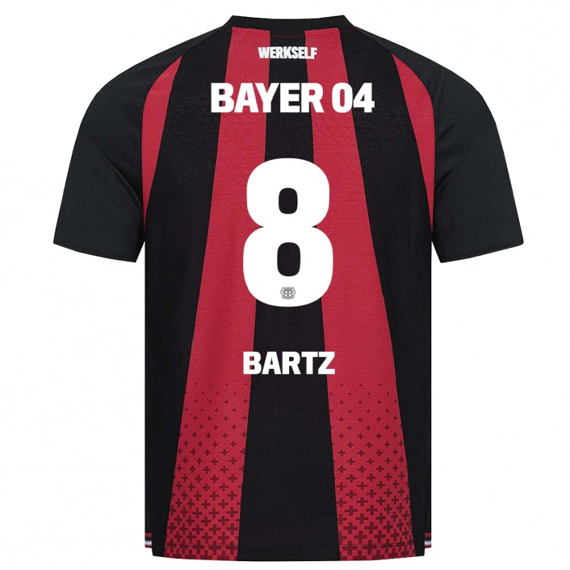 Danxen Kinderen Paulina Bartz #8 Zwart Wit Rood Thuisshirt Thuistenue 2026/27 T-Shirt