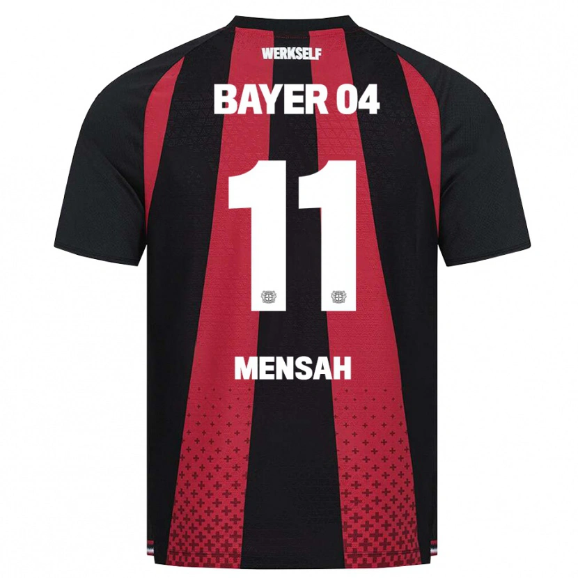 Danxen Kinderen Jeremiah Mensah #11 Zwart Wit Rood Thuisshirt Thuistenue 2026/27 T-Shirt