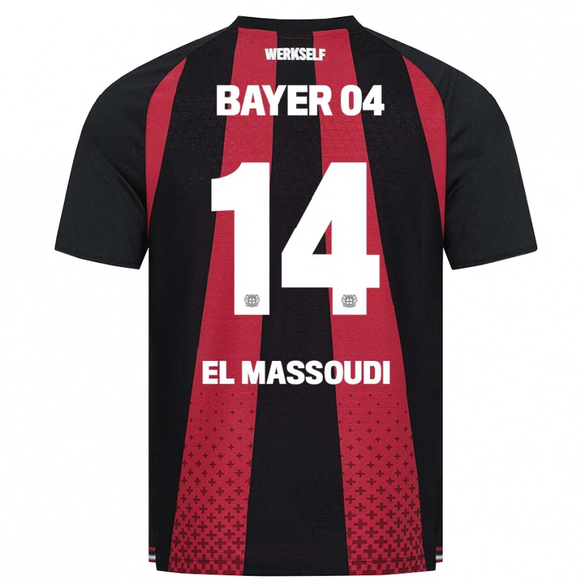 Danxen Kinderen Nassim El Massoudi #14 Zwart Wit Rood Thuisshirt Thuistenue 2026/27 T-Shirt