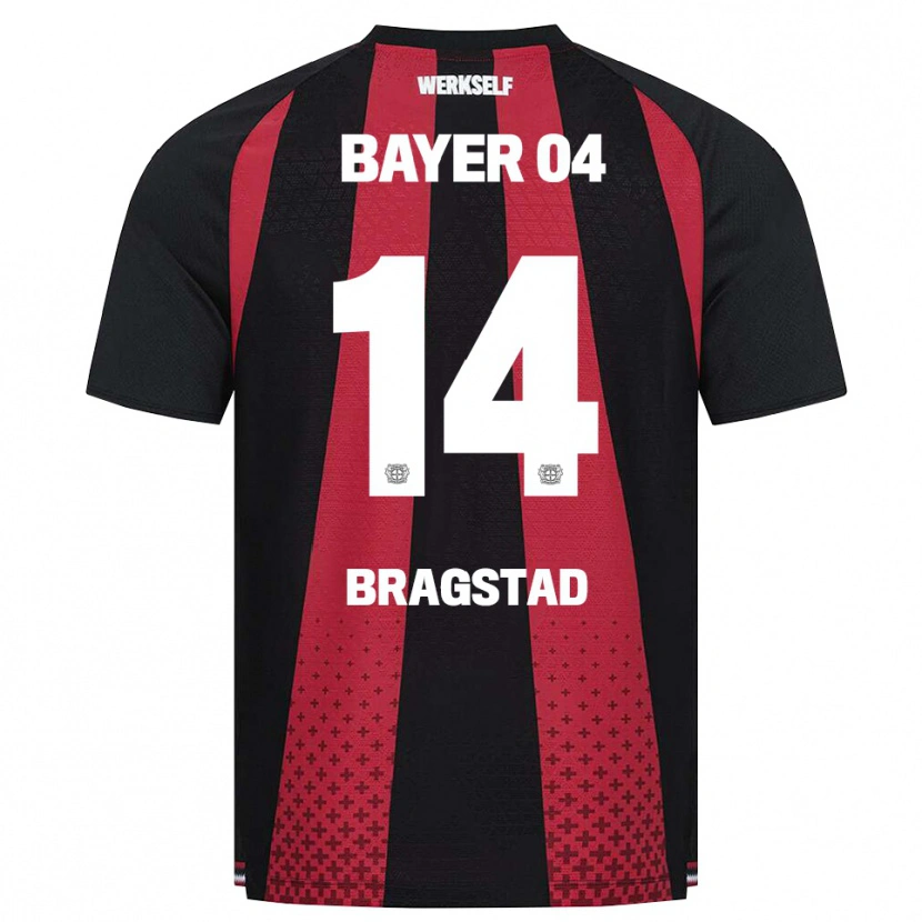 Danxen Kinderen Emilie Bragstad #14 Zwart Wit Rood Thuisshirt Thuistenue 2026/27 T-Shirt