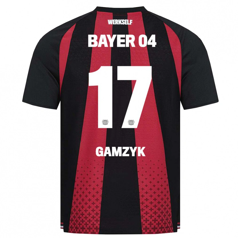 Danxen Kinderen Andriy Gamzyk #17 Zwart Wit Rood Thuisshirt Thuistenue 2026/27 T-Shirt