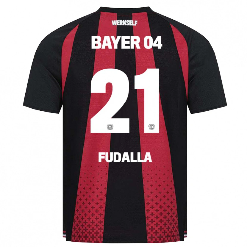 Danxen Kinderen Vanessa Fudalla #21 Zwart Wit Rood Thuisshirt Thuistenue 2026/27 T-Shirt
