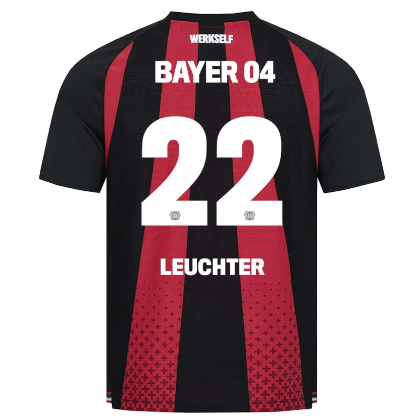 Danxen Kinderen Julian Leuchter #22 Zwart Wit Rood Thuisshirt Thuistenue 2026/27 T-Shirt