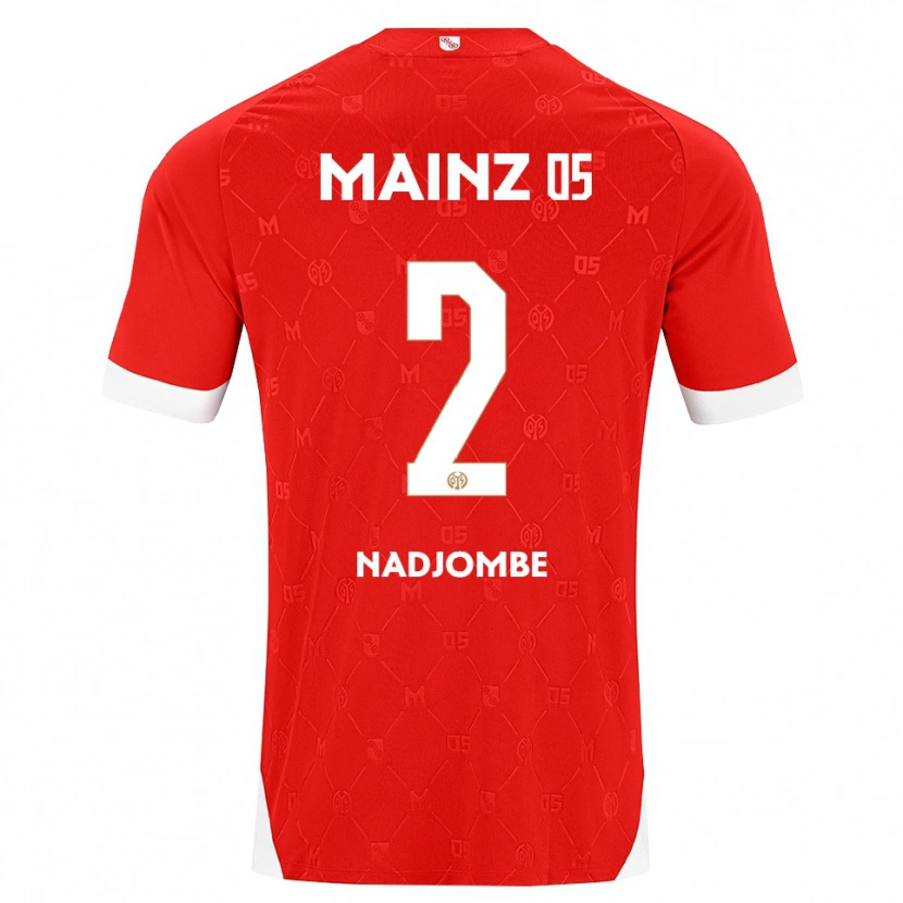 Danxen Kinderen Jean-Marie Nadjombe #2 Rood Wit Thuisshirt Thuistenue 2026/27 T-Shirt