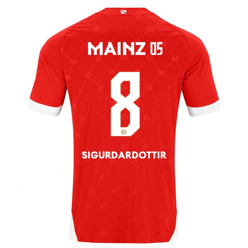 Danxen Kinderen Heiðrún Sigurðardóttir #8 Rood Wit Thuisshirt Thuistenue 2026/27 T-Shirt