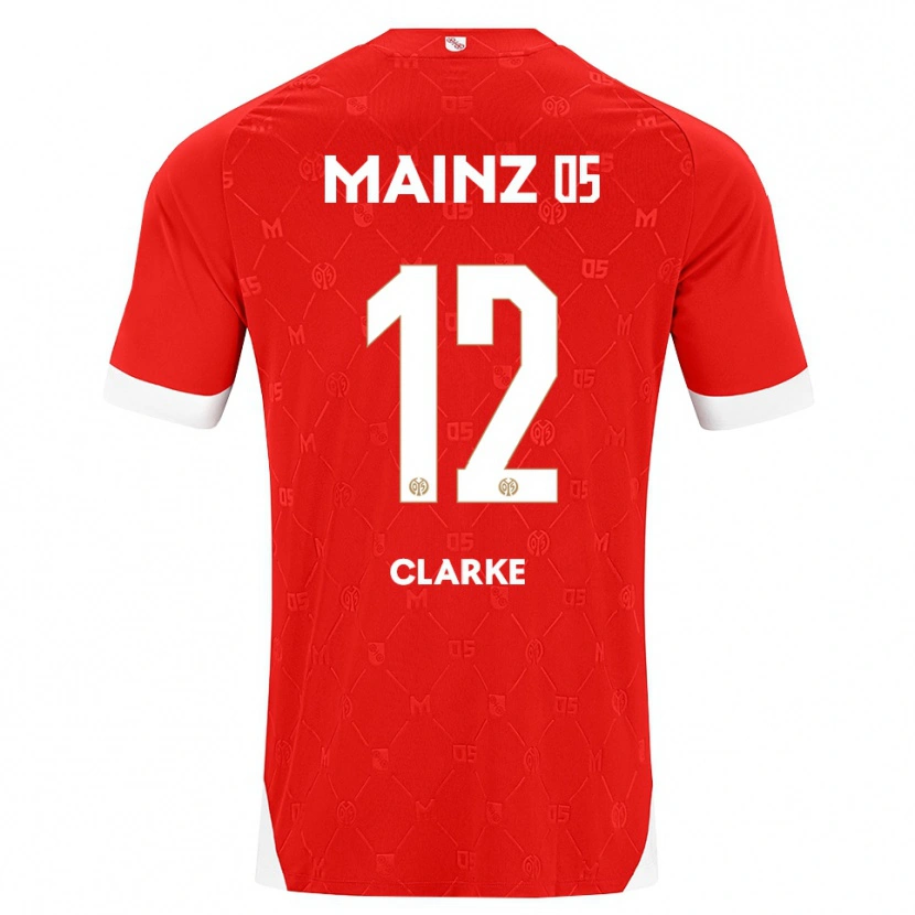 Danxen Kinderen Sarah Clarke #12 Rood Wit Thuisshirt Thuistenue 2026/27 T-Shirt