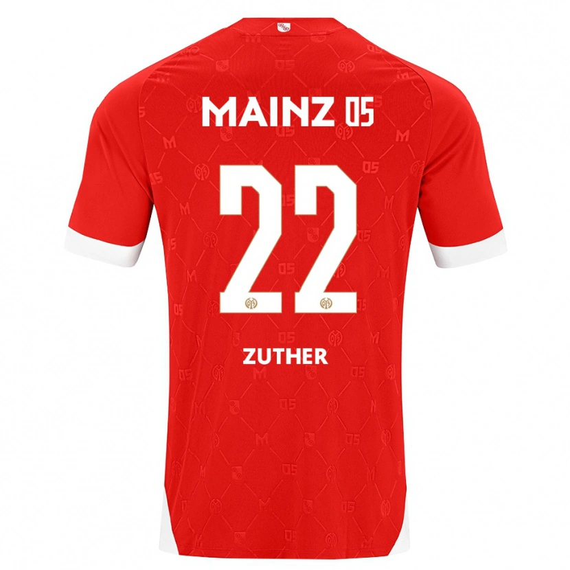 Danxen Kinderen Pit Zuther #22 Rood Wit Thuisshirt Thuistenue 2026/27 T-Shirt