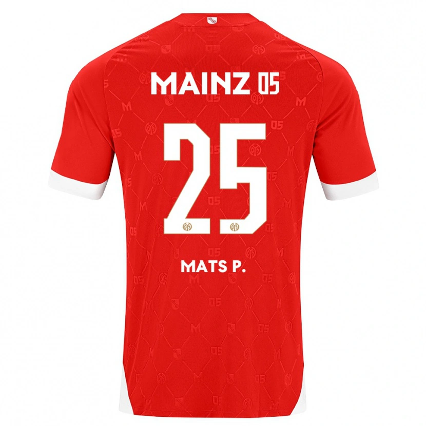 Danxen Kinderen Mats Preßler #25 Rood Wit Thuisshirt Thuistenue 2026/27 T-Shirt