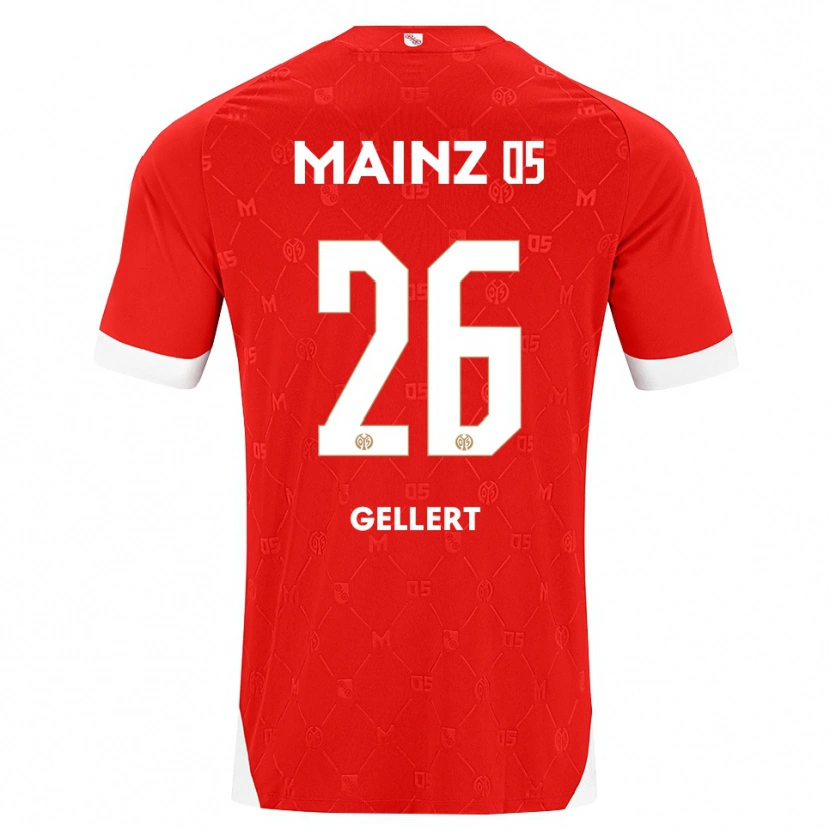 Danxen Kinderen Mona Gellert #26 Rood Wit Thuisshirt Thuistenue 2026/27 T-Shirt