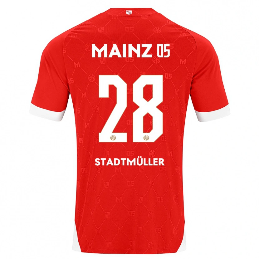 Danxen Kinderen Elias Stadtmüller #28 Rood Wit Thuisshirt Thuistenue 2026/27 T-Shirt