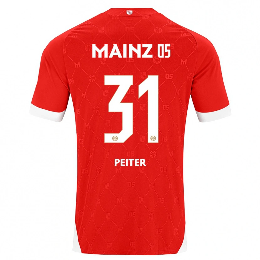 Danxen Kinderen Chiara Peiter #31 Rood Wit Thuisshirt Thuistenue 2026/27 T-Shirt