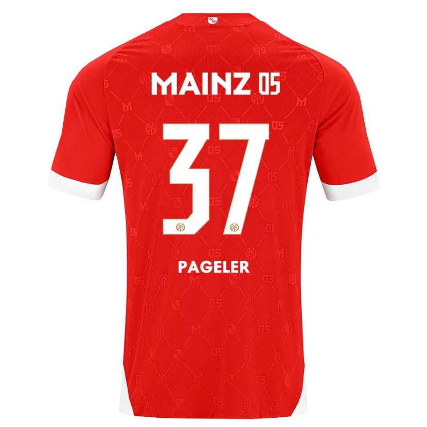 Danxen Kinderen Maja Pageler #37 Rood Wit Thuisshirt Thuistenue 2026/27 T-Shirt