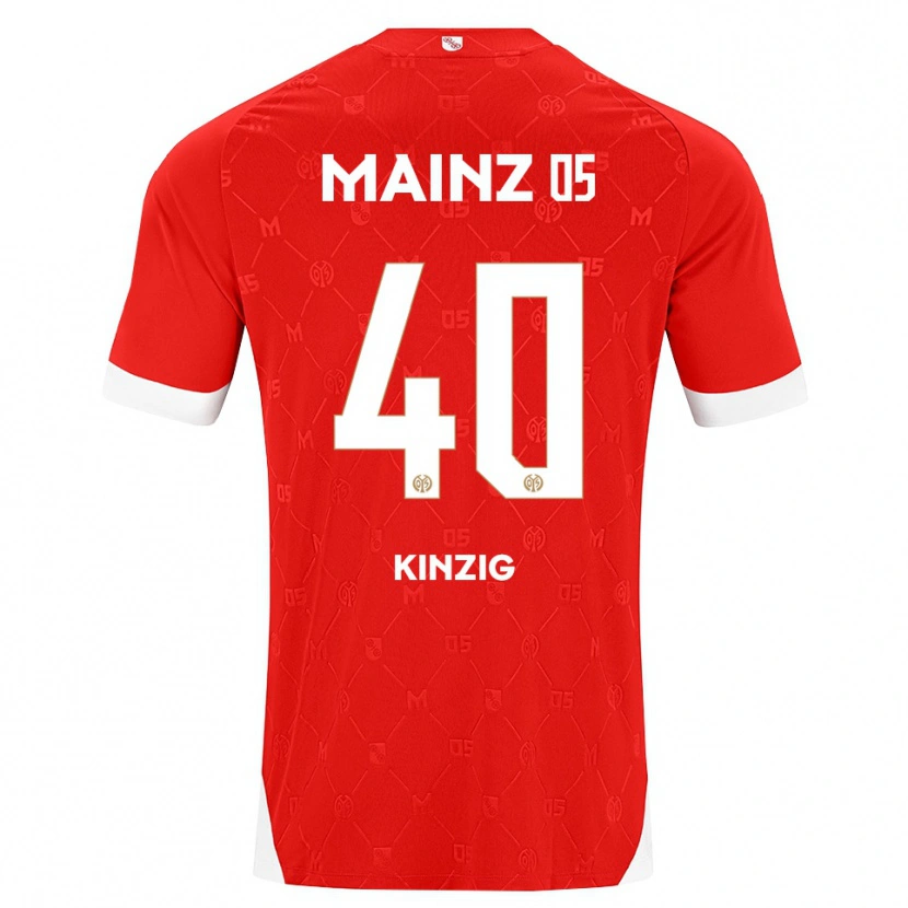 Danxen Kinderen Maximilian Kinzig #40 Rood Wit Thuisshirt Thuistenue 2026/27 T-Shirt