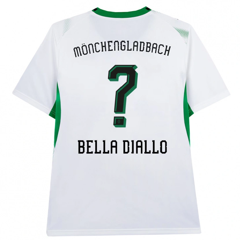 Danxen Kinderen Oumar Bella Diallo #0 Wit Zwart Groen Thuisshirt Thuistenue 2026/27 T-Shirt