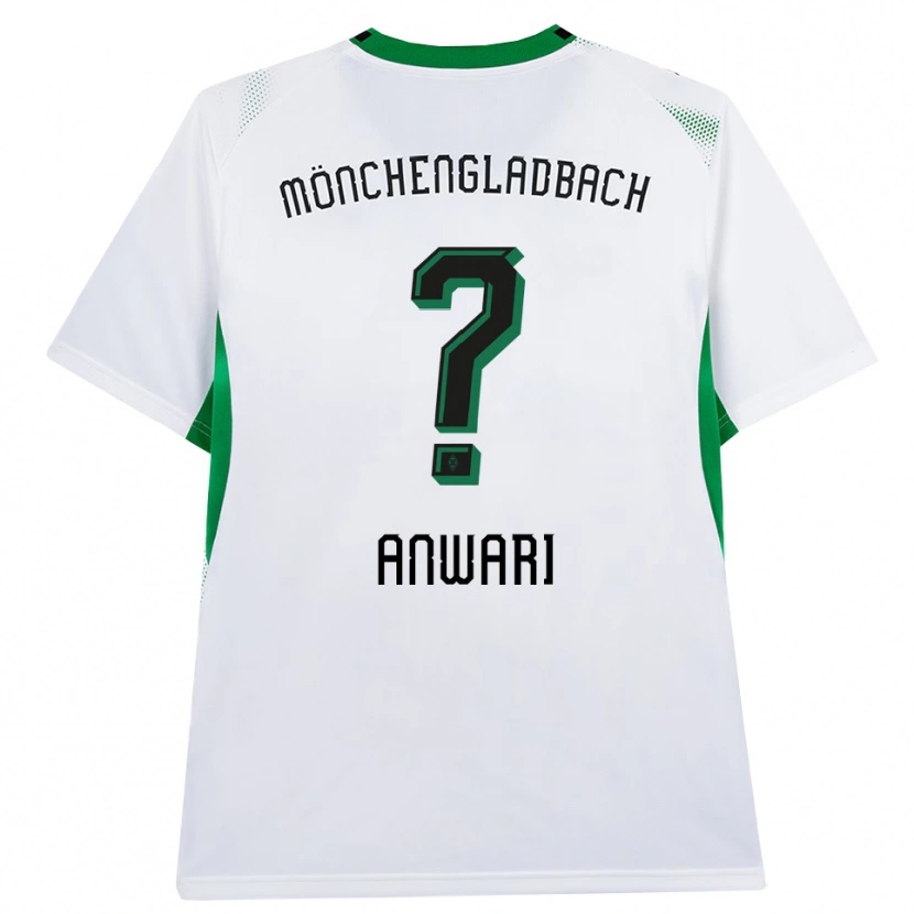 Danxen Kinderen Hamza Anwari #0 Wit Zwart Groen Thuisshirt Thuistenue 2026/27 T-Shirt