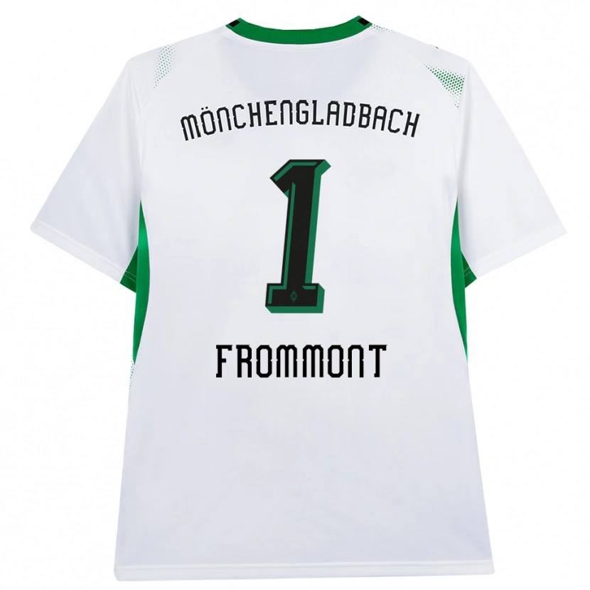 Danxen Kinderen Romina Frommont #1 Wit Zwart Groen Thuisshirt Thuistenue 2026/27 T-Shirt