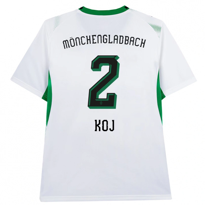 Danxen Kinderen Julia Koj #2 Wit Zwart Groen Thuisshirt Thuistenue 2026/27 T-Shirt