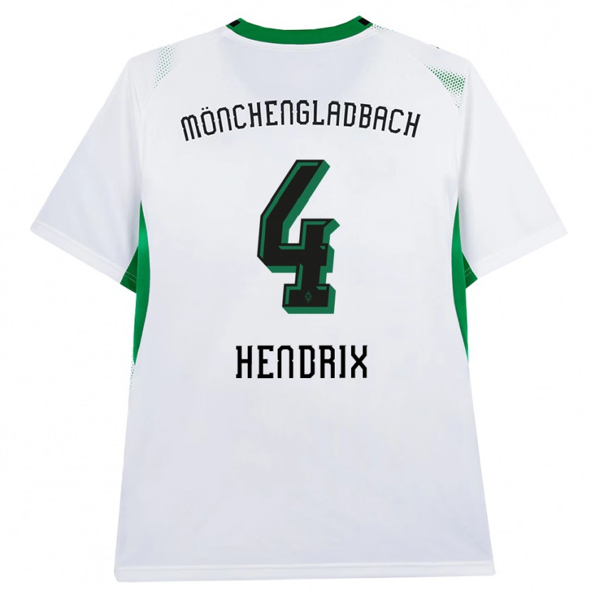 Danxen Kinderen Kas Hendrix #4 Wit Zwart Groen Thuisshirt Thuistenue 2026/27 T-Shirt