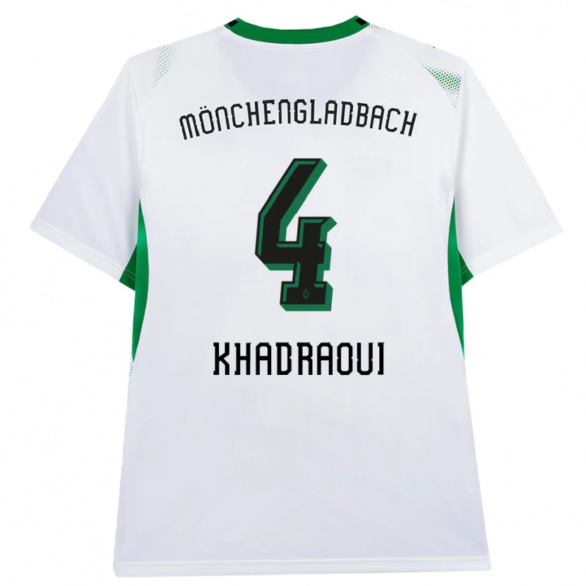 Danxen Kinderen Elias Khadraoui #4 Wit Zwart Groen Thuisshirt Thuistenue 2026/27 T-Shirt
