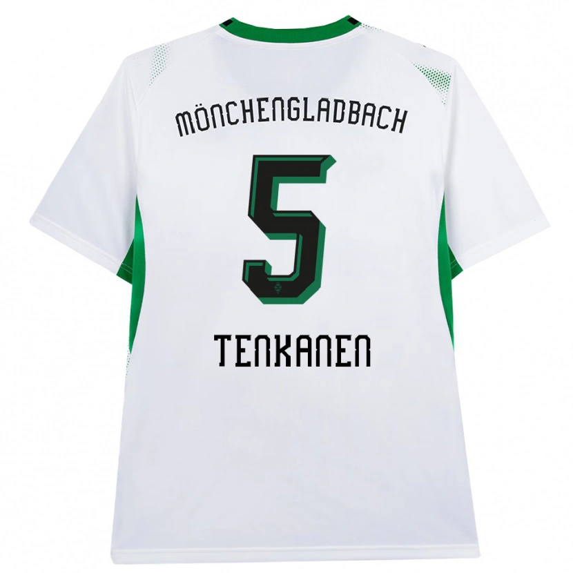 Danxen Kinderen Luke Tenkanen #5 Wit Zwart Groen Thuisshirt Thuistenue 2026/27 T-Shirt