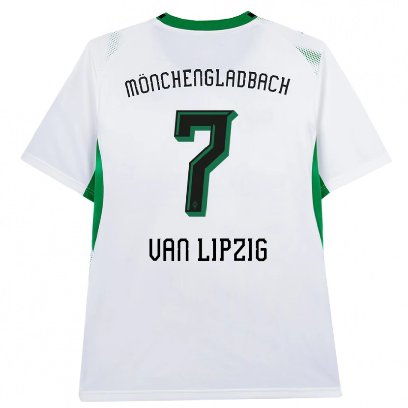 Danxen Kinderen Mika Van Lipzig #7 Wit Zwart Groen Thuisshirt Thuistenue 2026/27 T-Shirt
