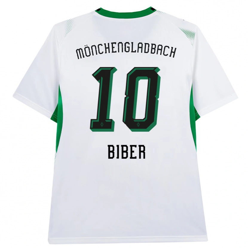 Danxen Kinderen Edin Biber #10 Wit Zwart Groen Thuisshirt Thuistenue 2026/27 T-Shirt