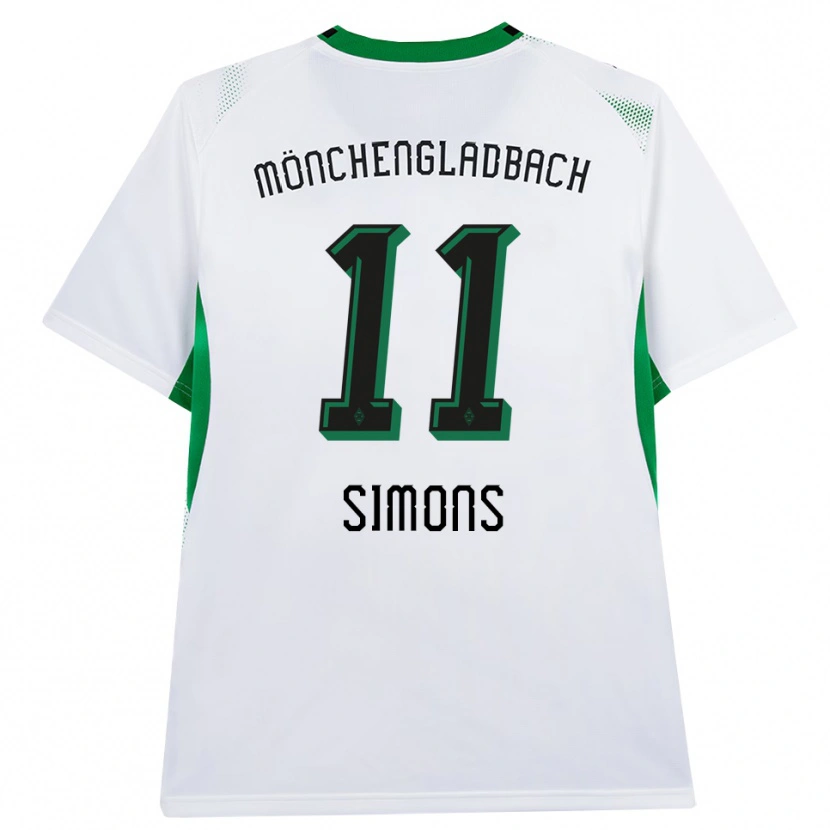 Danxen Kinderen Kelly Simons #11 Wit Zwart Groen Thuisshirt Thuistenue 2026/27 T-Shirt