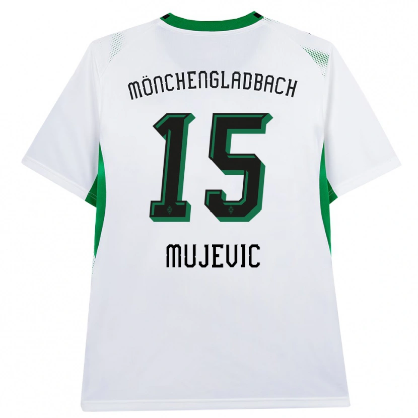 Danxen Kinderen Samin Mujevic #15 Wit Zwart Groen Thuisshirt Thuistenue 2026/27 T-Shirt