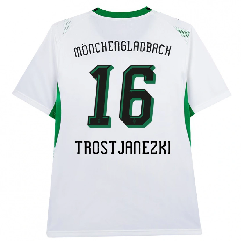 Danxen Kinderen Noel Trostjanezki #16 Wit Zwart Groen Thuisshirt Thuistenue 2026/27 T-Shirt