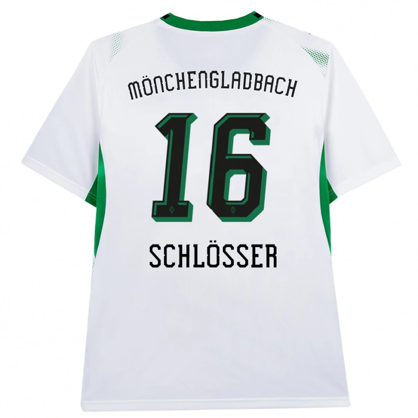 Danxen Kinderen Felix Schlößer #16 Wit Zwart Groen Thuisshirt Thuistenue 2026/27 T-Shirt
