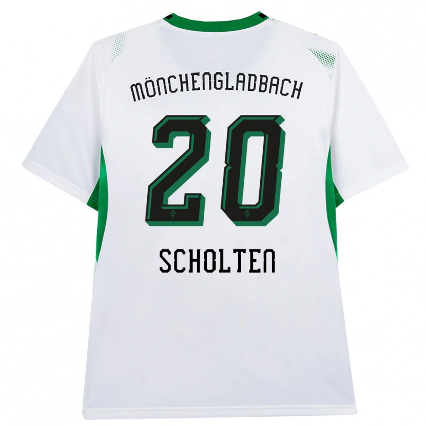 Danxen Kinderen Kiki Scholten #20 Wit Zwart Groen Thuisshirt Thuistenue 2026/27 T-Shirt