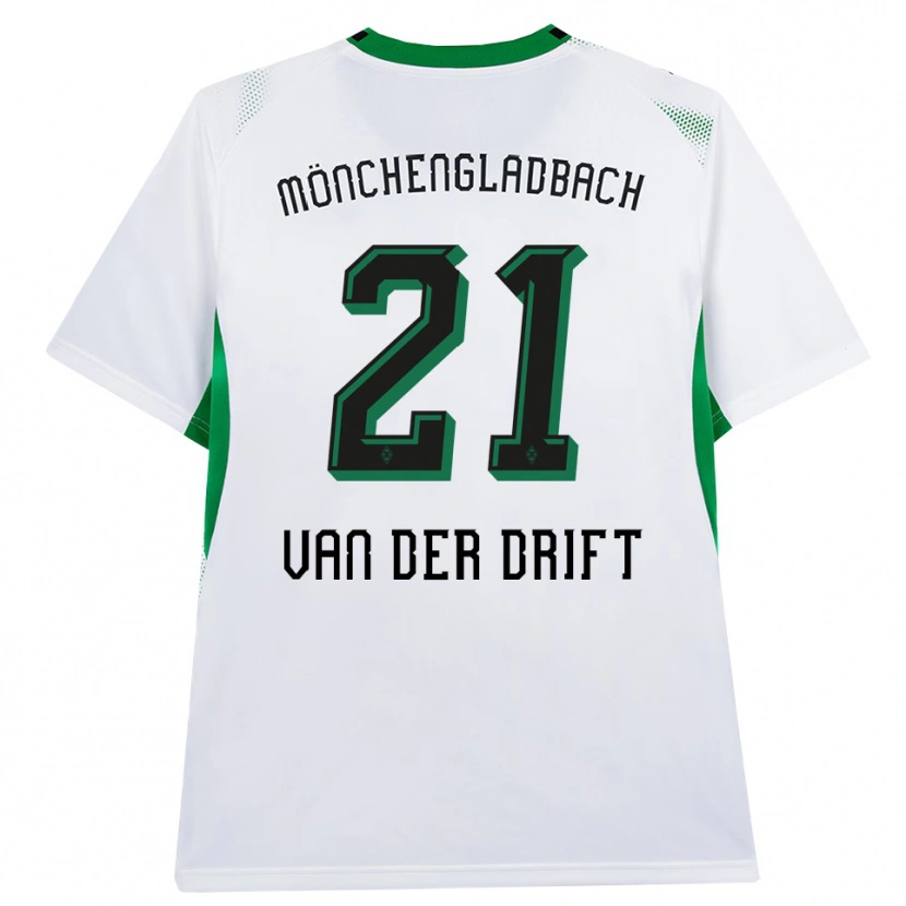 Danxen Kinderen Suus Van Der Drift #21 Wit Zwart Groen Thuisshirt Thuistenue 2026/27 T-Shirt