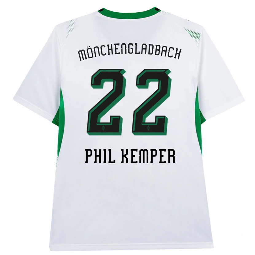 Danxen Kinderen Phil Kemper #22 Wit Zwart Groen Thuisshirt Thuistenue 2026/27 T-Shirt