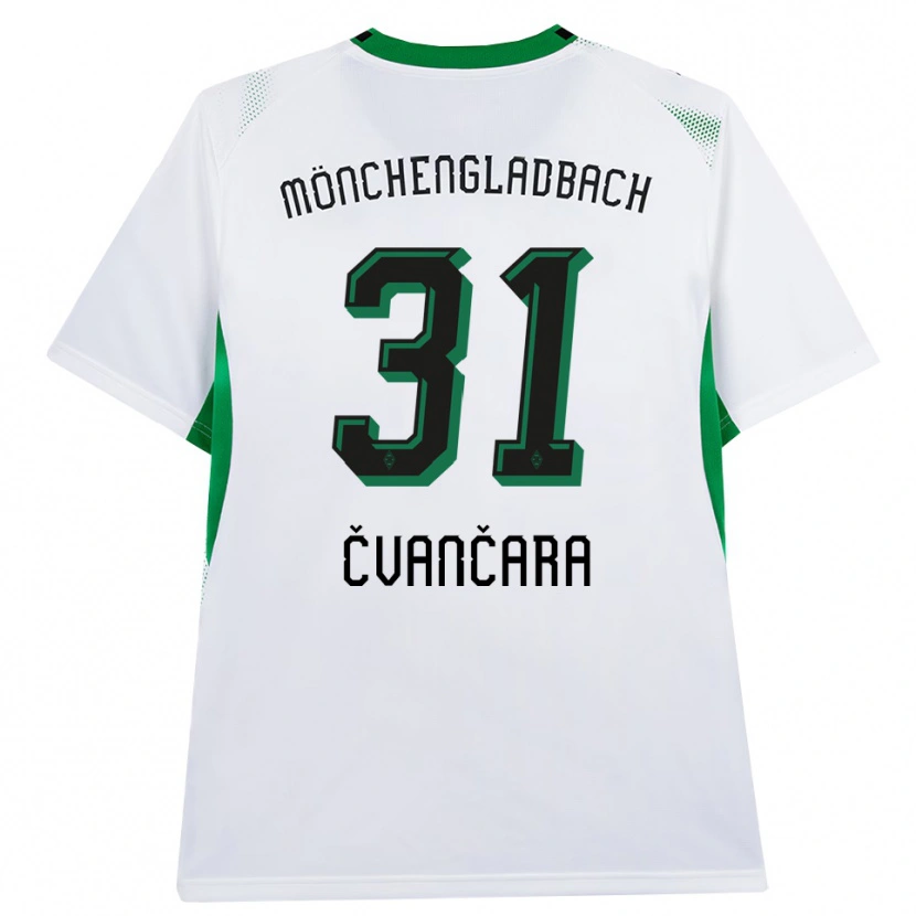 Danxen Kinderen Tomas Cvancara #31 Wit Zwart Groen Thuisshirt Thuistenue 2026/27 T-Shirt