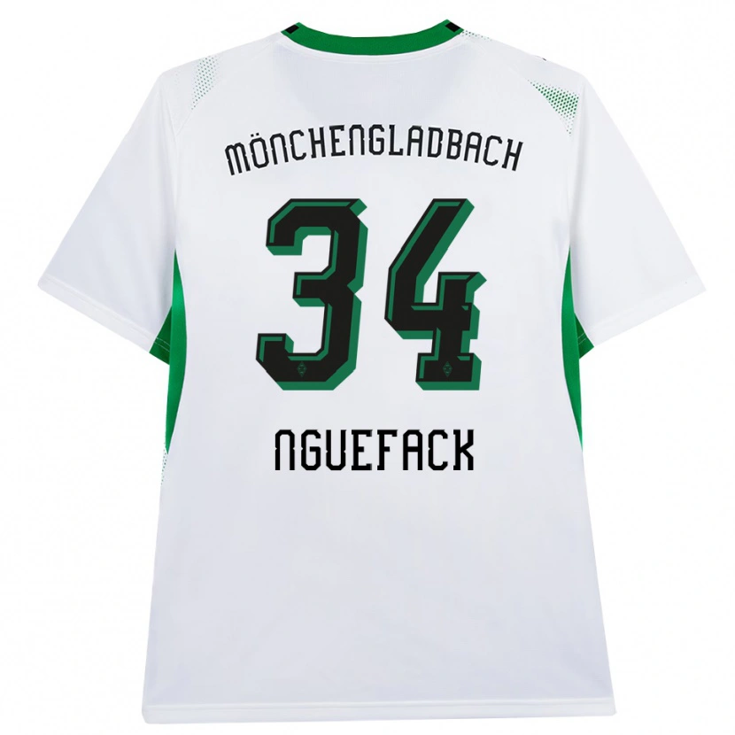 Danxen Kinderen Mathieu Nguefack #34 Wit Zwart Groen Thuisshirt Thuistenue 2026/27 T-Shirt