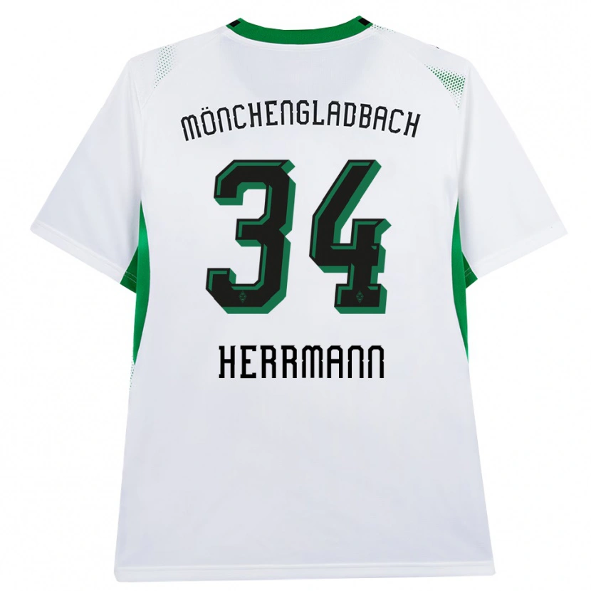 Danxen Kinderen Charles Herrmann #34 Wit Zwart Groen Thuisshirt Thuistenue 2026/27 T-Shirt