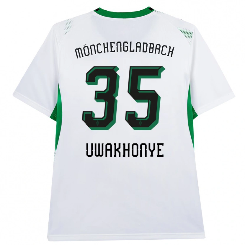 Danxen Kinderen Josiah Uwakhonye #35 Wit Zwart Groen Thuisshirt Thuistenue 2026/27 T-Shirt