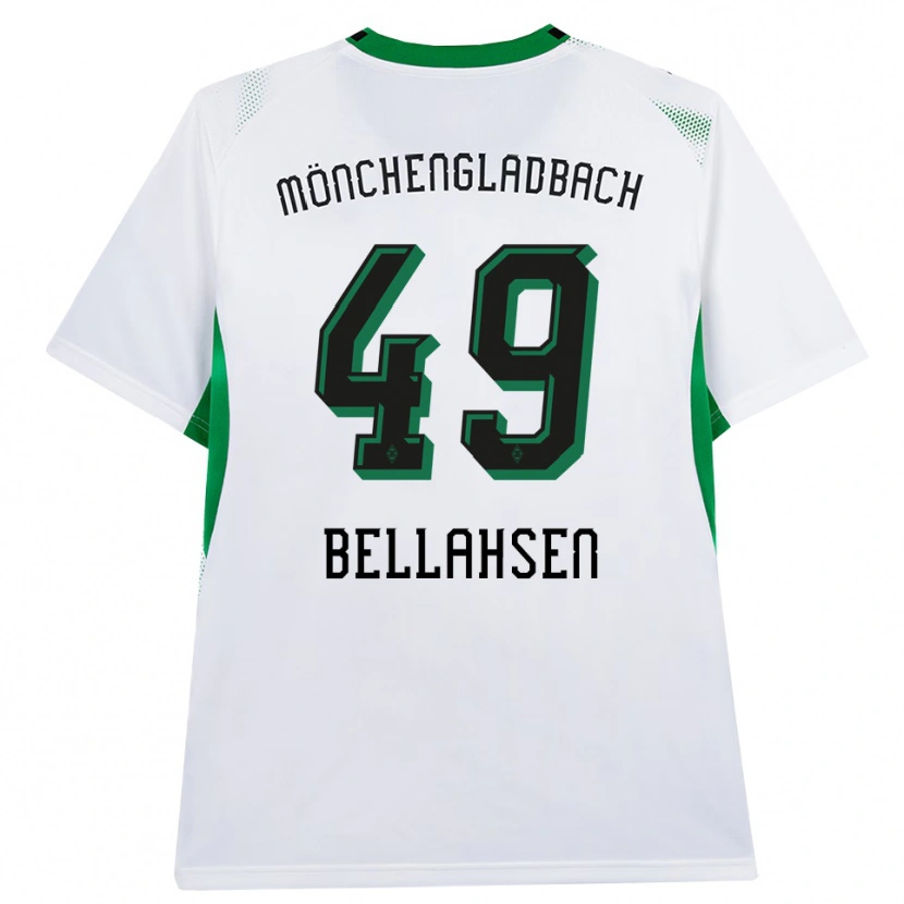 Danxen Kinderen Joseph Bellahsen #49 Wit Zwart Groen Thuisshirt Thuistenue 2026/27 T-Shirt