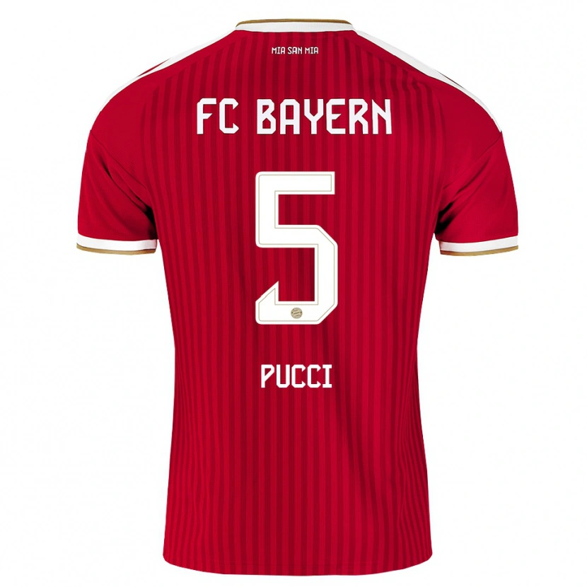 Danxen Kinderen Xaver Pucci #5 Rood Wit Blauw Thuisshirt Thuistenue 2026/27 T-Shirt