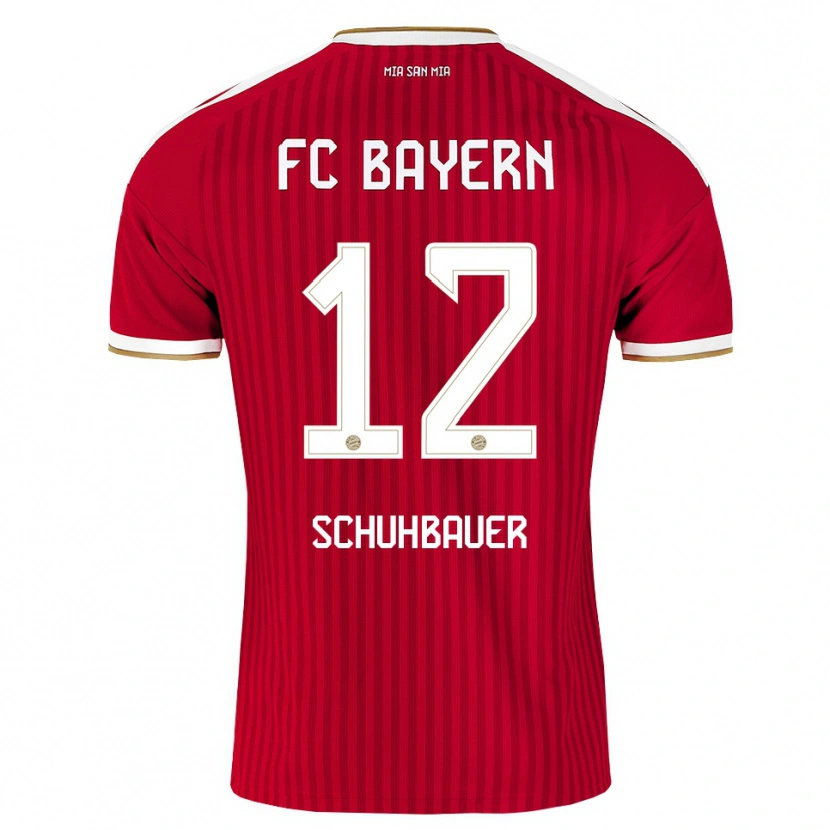 Danxen Kinderen Maximilian Schuhbauer #12 Rood Wit Blauw Thuisshirt Thuistenue 2026/27 T-Shirt