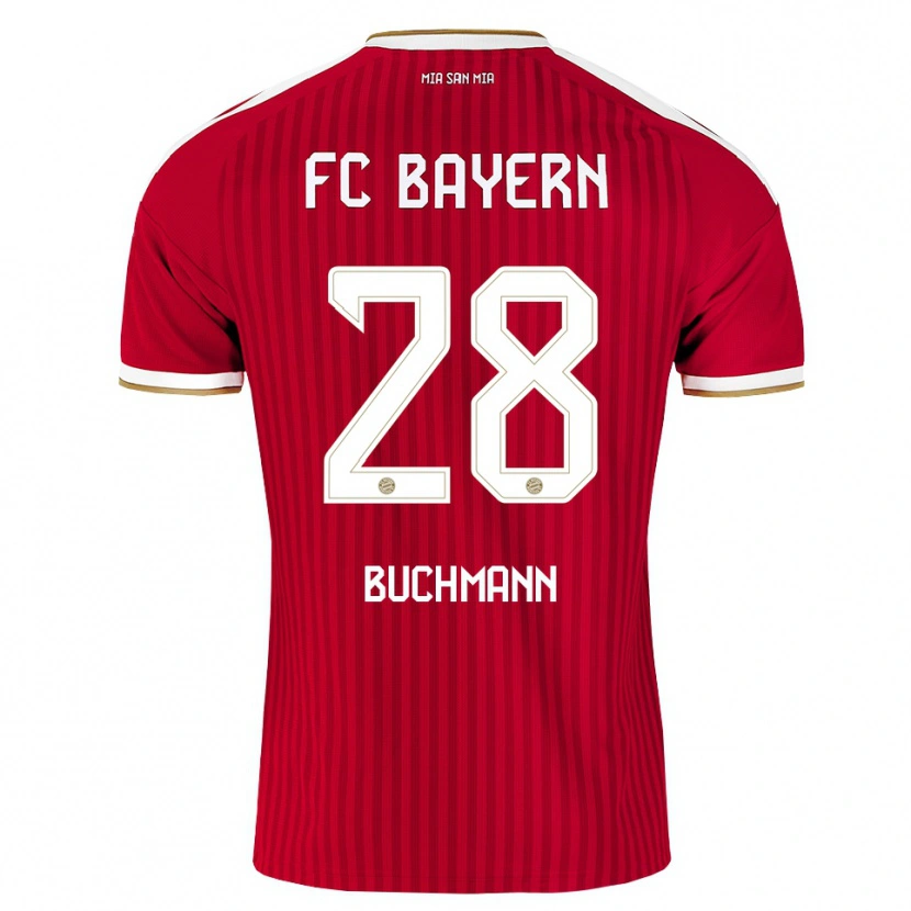 Danxen Kinderen Tarek Buchmann #28 Rood Wit Blauw Thuisshirt Thuistenue 2026/27 T-Shirt