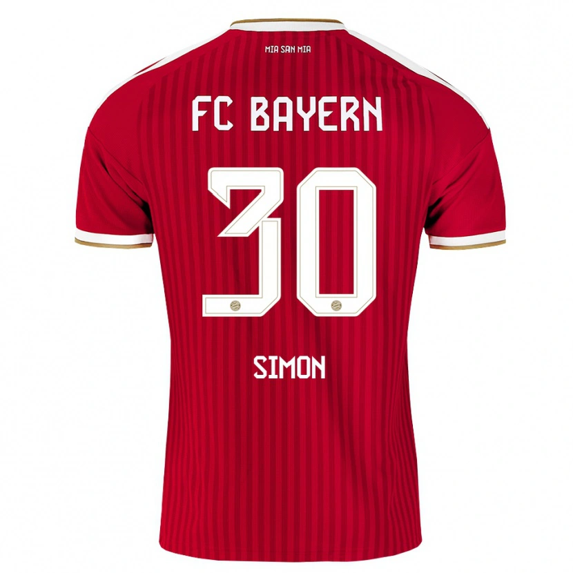 Danxen Kinderen Carolin Simon #30 Rood Wit Blauw Thuisshirt Thuistenue 2026/27 T-Shirt