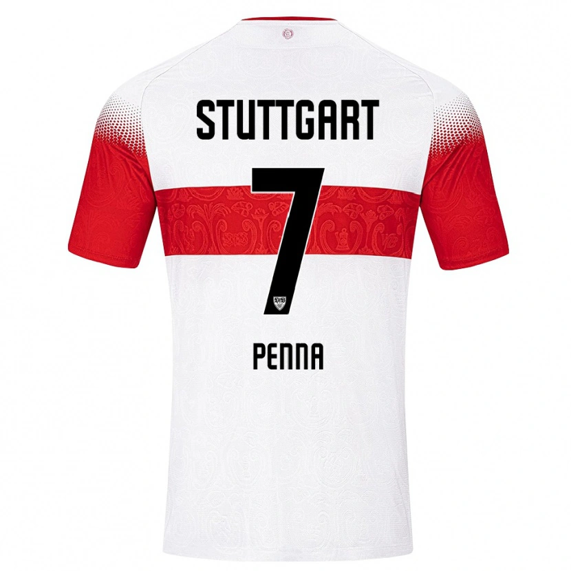 Danxen Kinderen Lauri Penna #7 Wit Rood Geel Thuisshirt Thuistenue 2026/27 T-Shirt