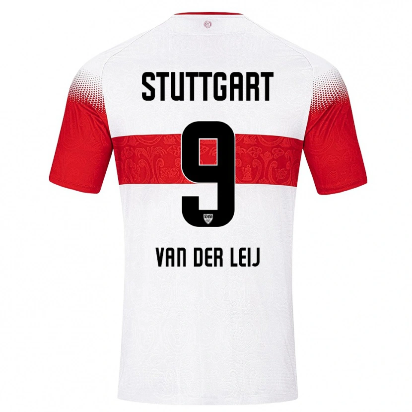 Danxen Kinderen Tim Van Der Leij #9 Wit Rood Geel Thuisshirt Thuistenue 2026/27 T-Shirt