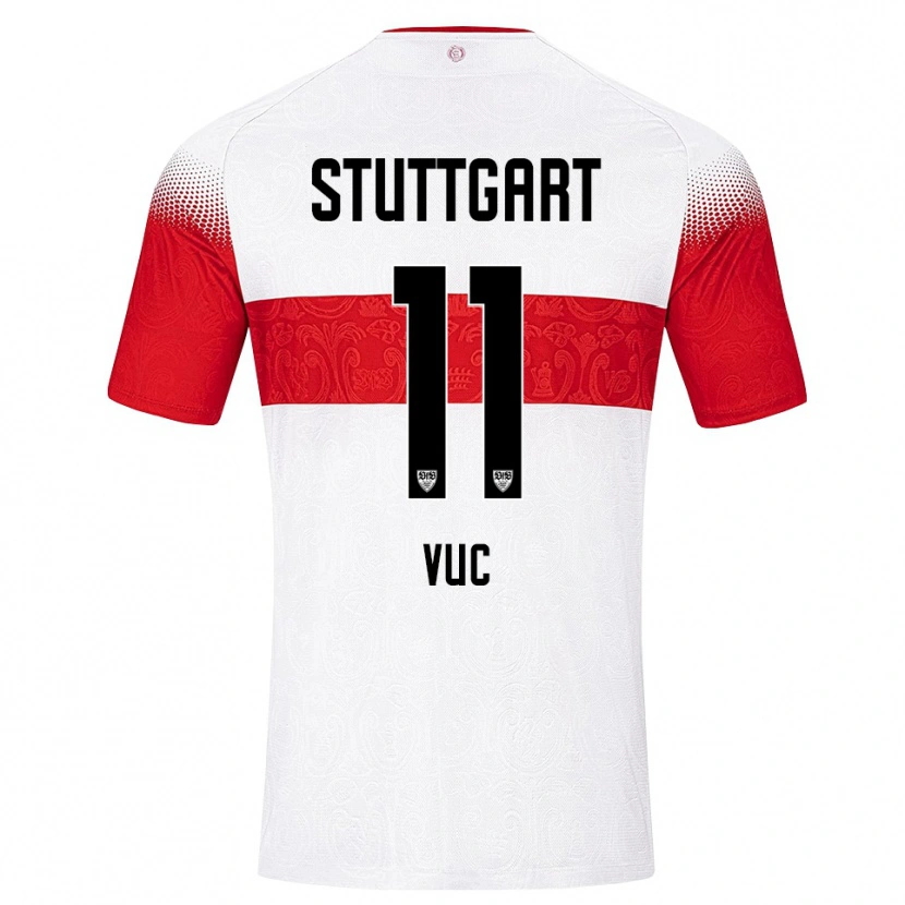 Danxen Kinderen Patrick Vuc #11 Wit Rood Geel Thuisshirt Thuistenue 2026/27 T-Shirt