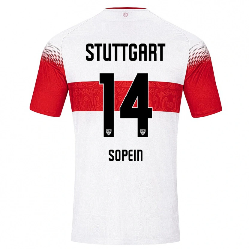 Danxen Kinderen David Sopein #14 Wit Rood Geel Thuisshirt Thuistenue 2026/27 T-Shirt