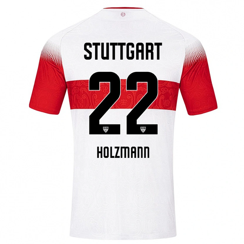 Danxen Kinderen Lucas Holzmann #22 Wit Rood Geel Thuisshirt Thuistenue 2026/27 T-Shirt