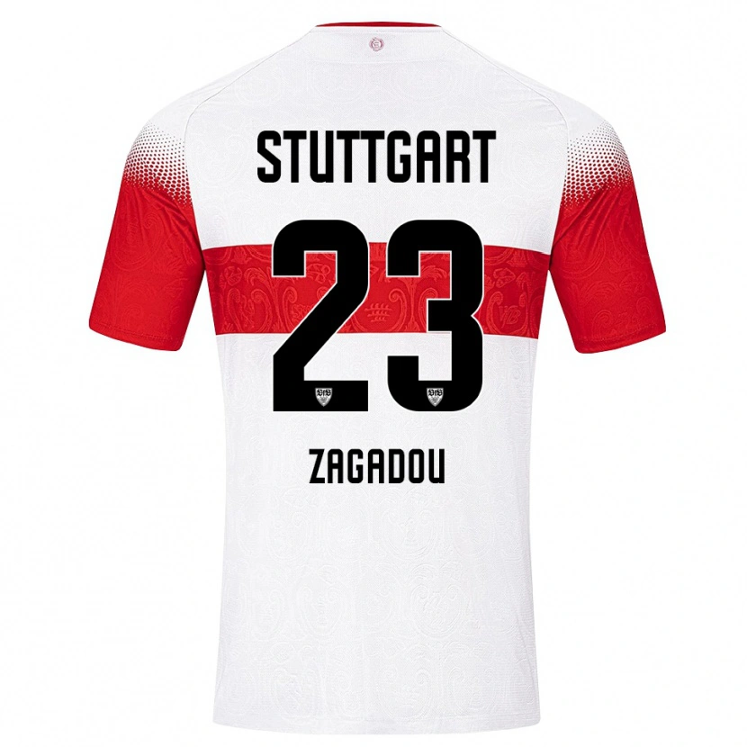Danxen Kinderen Dan-Axel Zagadou #23 Wit Rood Geel Thuisshirt Thuistenue 2026/27 T-Shirt