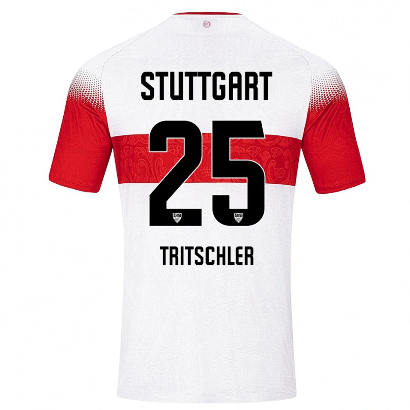 Danxen Kinderen David Tritschler #25 Wit Rood Geel Thuisshirt Thuistenue 2026/27 T-Shirt
