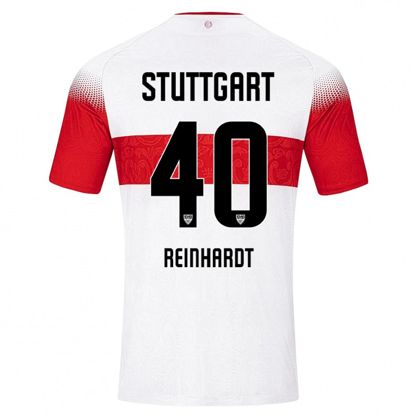 Danxen Kinderen Peter Reinhardt #40 Wit Rood Geel Thuisshirt Thuistenue 2026/27 T-Shirt